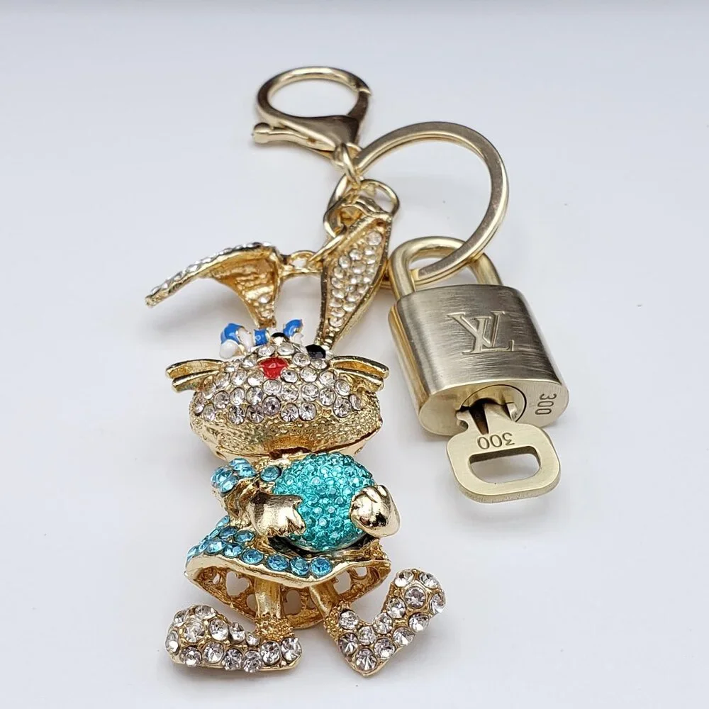 Authentic Louis Vuitton Lock & Key with unbranded Bunny Bagcharm